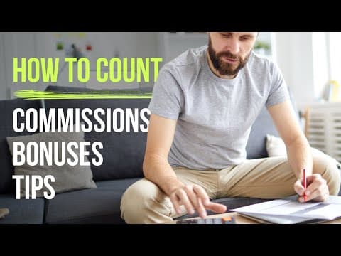 How to count Commissions and Bonuses and Tips